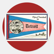 Chust Landed in Detroit - Vintage Sticker