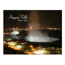 Chutes du Niagara, lumières de nuit - cartes posta
