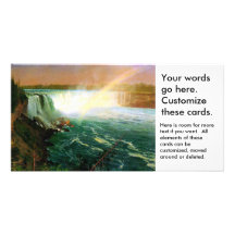 Chutes du Niagara peignant l'artiste Albert Bierst Carte Avec Photo