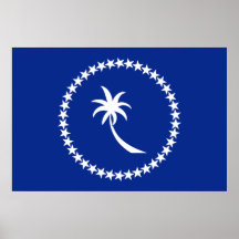 Chuuk, Micronesia flag Poster