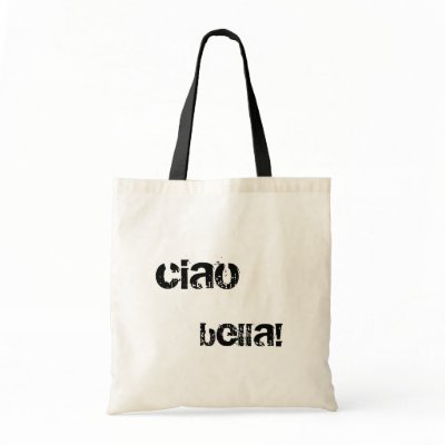 ciao, bella! tote bags by Val_Bonney