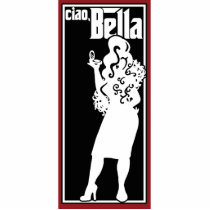 Ciao, bella. Sexy Italian girl. Mobster theme Photo Cutouts