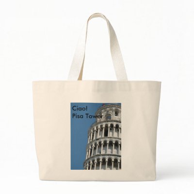 Ciao! Pisa Tower Tote Bag by LeLuDesign