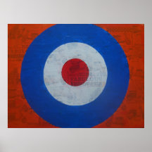 Cible de mod avec l'arrière - plan de scooter posters
