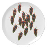 cicadas party plates