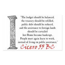 Cicero: People Must Work! Sticker