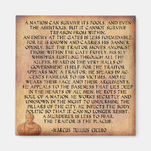 CICERO QUOTE - NATION CANNOT SURVIVE TREASON FRIDGE MAGNETS