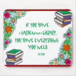 Cicero's quote on libraries mouse mat