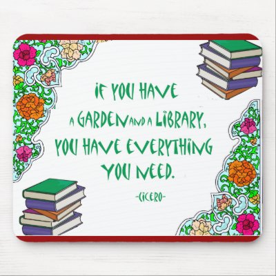 Cicero's quote on libraries mouse mat by friendlyspirit