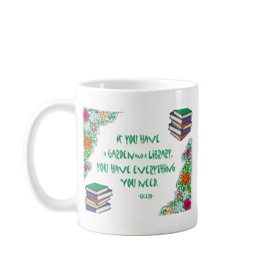 Cicero's quote on libraries coffee mugs by friendlyspirit