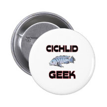 Cichlid Geek Pinback Buttons