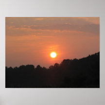 Ciel au coucher du soleil affiche