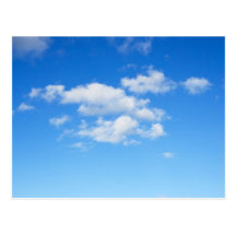 Ciel bleu et nuages carte postale