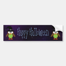 Ciel magique heureux de Halloween de hiboux mignon Adhésif Pour Voiture