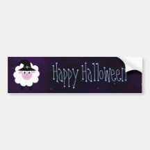 Ciel magique heureux de Halloween de moutons migno Autocollant Pour Voiture