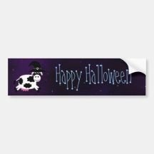 Ciel magique heureux de Halloween de vache mignonn Adhésif Pour Voiture