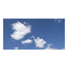 cielo  azul con nubes blancas picture card