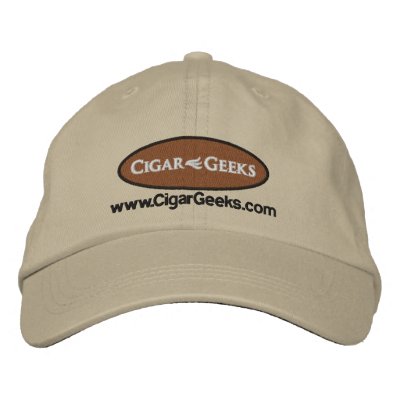 Cigar Geeks Embroidered Cap with Logo and Address Embroidered Hat Cigar Geeks Embroidered Cap with Logo and Address Embroidered Hat