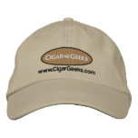 Cigar Geeks Embroidered Cap with Logo and Address embroidered hats