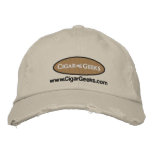 Cigar Geeks Embroidered Distressed Cap Embroidered Hat