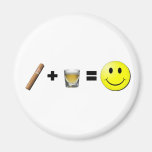 Cigar + Shots = Happiness Magnet