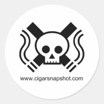 Cigar Snapshot URL Logo Round Stickers