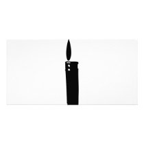cigarette lighter with flame icon customized photo card