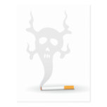 Cigarette with scull smoke, anti smoking postcard