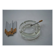 Cigarettes and ashtray Photo Personalized Invitation