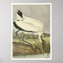 Cigogne en bois affiches