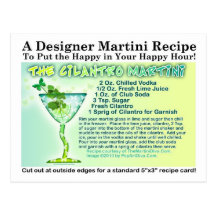 Cilantro Martini Recipe Postcard