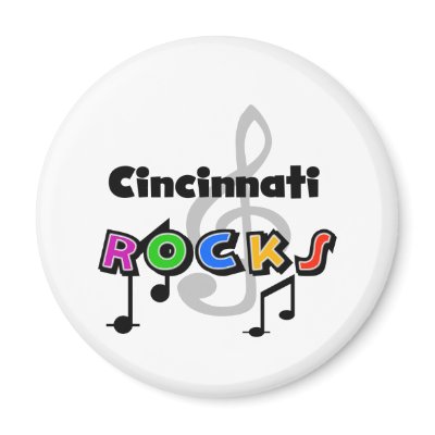 Cincinnati Rocks Fridge Magnet by USAcities