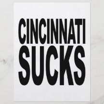 Cincinnati Sucks Flyer Design
