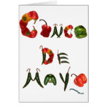 Cinco de Mayo Chili Peppers Greeting Card
