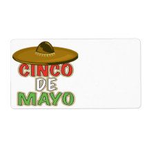 Cinco De Mayo Custom Shipping Label