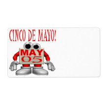 Cinco De Mayo Personalised Shipping Label