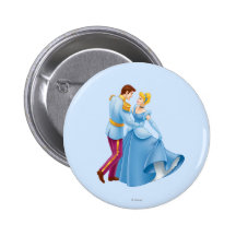 Cinderella and Prince Charming Button