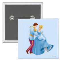 Cinderella and Prince Charming Button