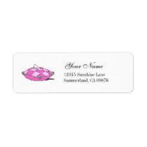 Cinderella Glass Slipper Pink Pillow Label labels