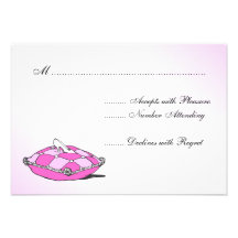 Cinderella Glass Slipper Pink RSVP Cards
