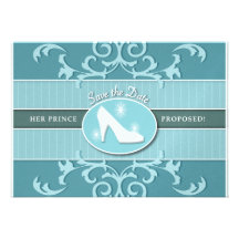 Cinderella Glass Slipper Save the Date Invites