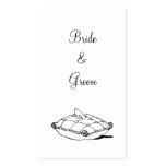 Cinderella Slipper on Pillow Custom Wedding Tag Business Card Templates