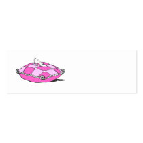 Cinderella Slipper on Pink Pillow Vintage Art Business Card