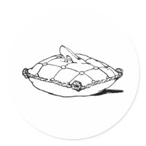 Cinderella Slipper Vintage Fairytale Art Round Sticker
