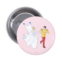 Cinderella Wedding Pinback Buttons