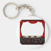 Cinema with audience keychain