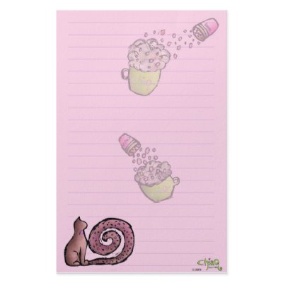 CinnaKat Raisin Swirl Stationery~ by chiaqproductions