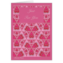 Cinnamon Hearts Abstract Card cards