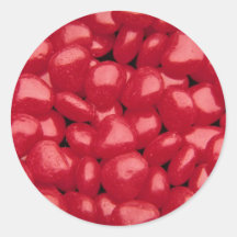 Cinnamon hearts round sticker
