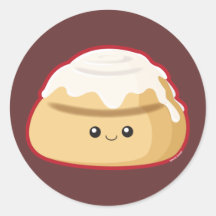 Cinnamon Roll Round Stickers